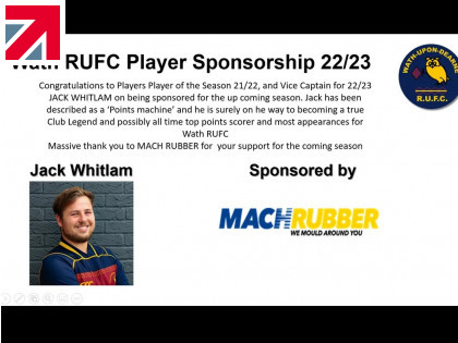 MACH Rubber's 2022/23 sponsorship