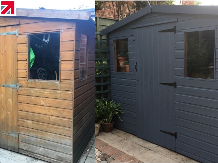 Grey shed deals paint