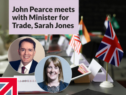 John Pearce meets with Minister for Trade, Sarah Jones