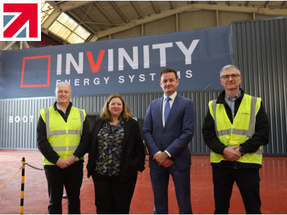 UK Government minister commends Invinity’s UK manufacturing strategy