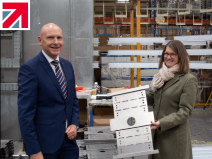 Redditch MP visits lighting manufacturer to learn more about sustainable manufacturing best practice