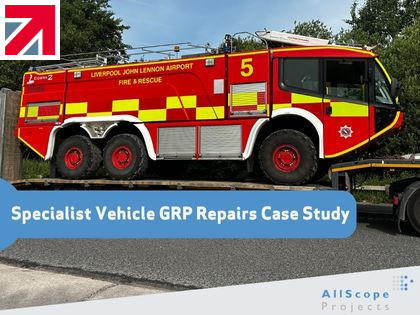 Specialist vehicle GRP fire engine repair