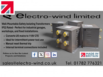 Wall-mounted safety isolating transformers – IP22 Rated