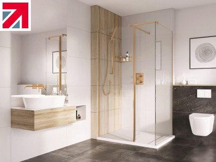 A Bold new finish: Roman introduces brushed bronze to select wetrooms