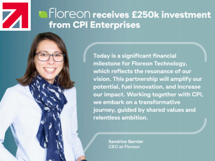 Floreon receives quarter of a million investment from CPI Enterprises