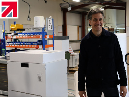 Ed Miliband visits factory of leading UK Ground Source Heat Pump supplier
