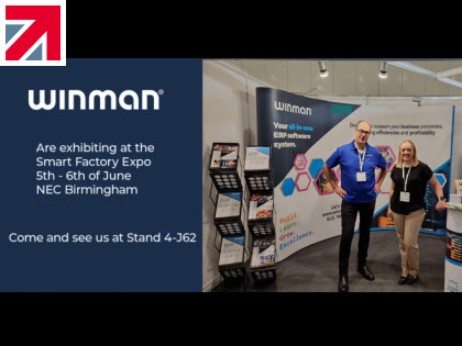 WinMan ERP are exhibiting at The Smart Factory Expo at the NEC