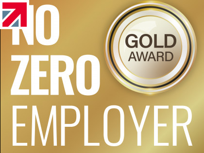 Audax®  Gain No Zero Hours Gold Employer Accreditation with Zero Hours Justice.
