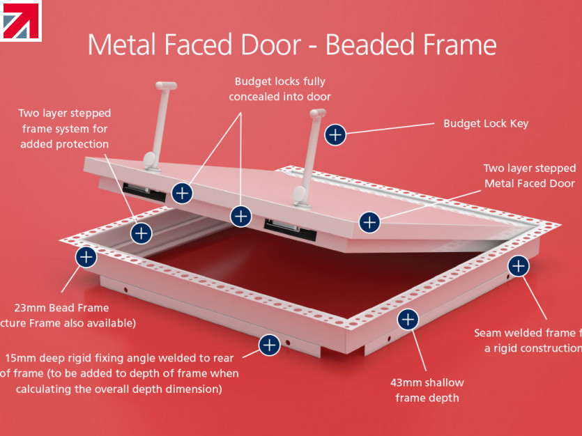 Ceildoor fire rated security access panels in airports - Made in Britain