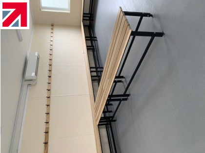 School changing room bench seating