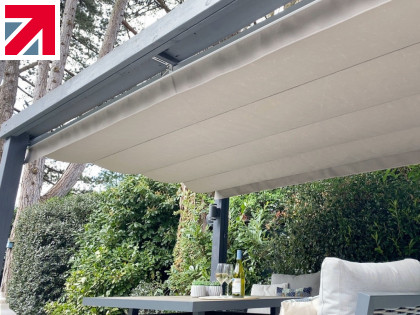 Weatherproof pergola shades extend the summer season