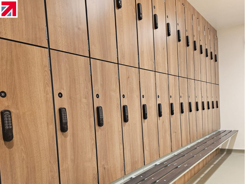 Temple Point fit-out with staff drying lockers - Made in Britain