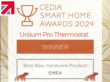 CEDIA Best New Product award winners 2024: Polar Bear Design Ltd triumphs with Ursium Pro Thermostat
