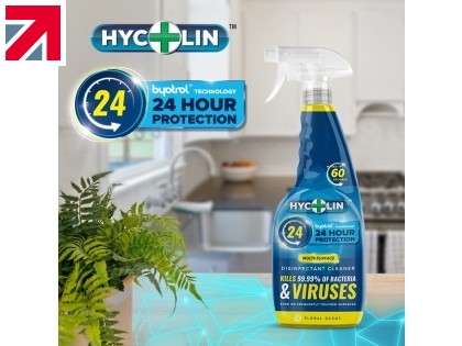 Introducing NEW Hycolin 24 Hour Multi-surface Disinfectant Cleaner with Byotrol® Technology