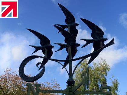 Good Directions showcases British metalworking with custom copper swallows weathervane