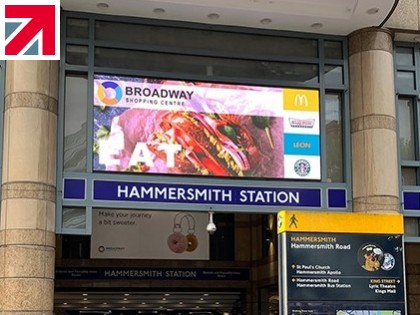 Stunning new LED Screens at Hammersmith Broadway in London