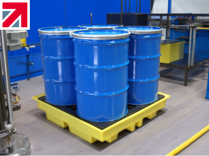 How the design of a 4-drum spill pallet can improve business efficiency