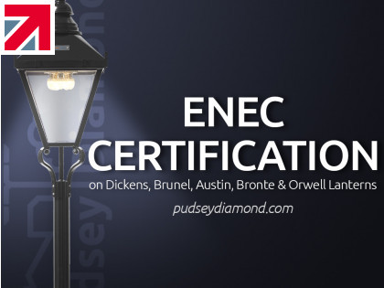 Pudsey Diamond gains ENEC Certification on Heritage Lanterns