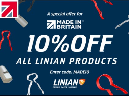 Made in Britain offer: 10% Off all LINIAN products