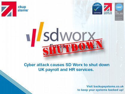 Cyber attack causes SD Worx to shut down UK payroll and HR services.