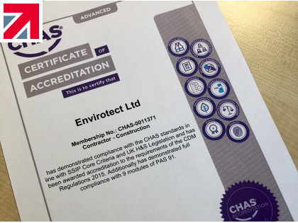 Envirotect gains CHAS Advanced accreditation