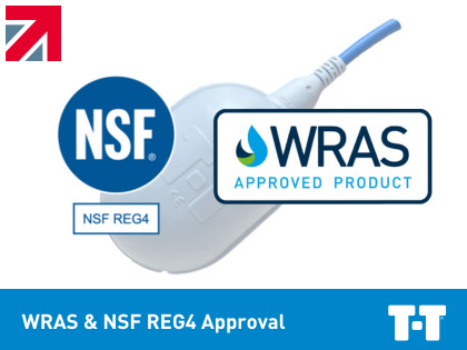 Clean water float switch WRAS & NSF Reg4 approved