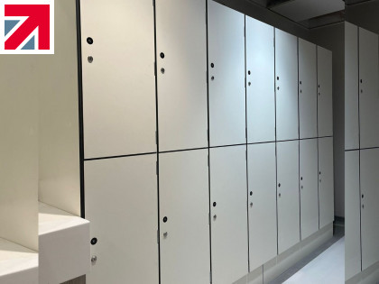 Bespoke laminate lockers at Steppingley Road