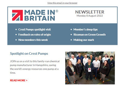 Non-members can sign up for news emails from Made in Britain