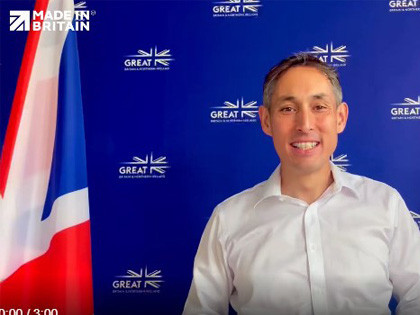 Trade commissioner for China records video message for Made in Britain members