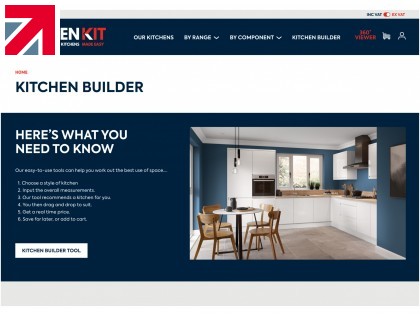 Plan your own made to measure kitchen with Kitchen Kit's Kitchen Builder Tool