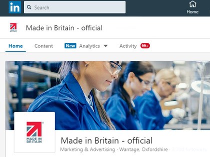 Follow ‘Made in Britain – official’ on LinkedIn and enjoy benefits for you and your company
