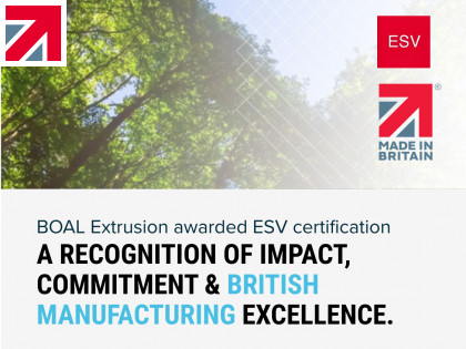 BOAL Extrusion awarded ESV certification