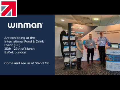 WinMan ERP are exhibiting at International Food Event at the Excel