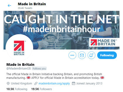 Advertising and promotion are caught in the Made in Britain Twitter net: 3 December 2020