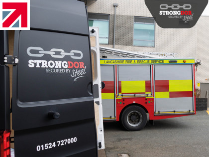 Strongdor donate steel door-sets to Lancashire Fire & Rescue to help aid internal training