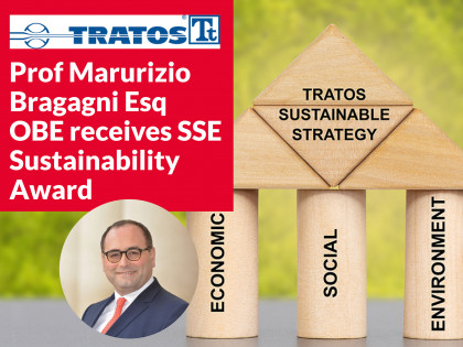 Prof Maurizio Bragagni Esq OBE receives SSE Sustainability Supplier Award