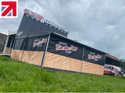 The Awning Company create the ultimate festival shop for Tom the Shop