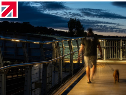 Acrospire delivers retrofit lighting for Newbridge’s Joe Calzaghe footbridge