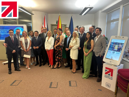 Giant iTab supporting events announcing £1B UK investment into North Macedonia