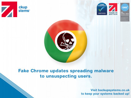 Fake chrome updates spreading malware to unsuspecting users.