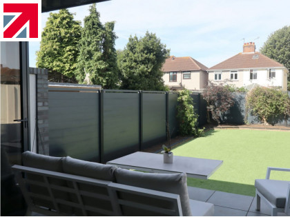 Modern garden transformation with a-fence aluminium fencing in Kent
