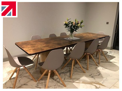 British-Made metal table tops for interiors & hospitality