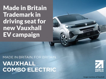 Made in Britain Trademark in driving seat for new Vauxhall EV campaign