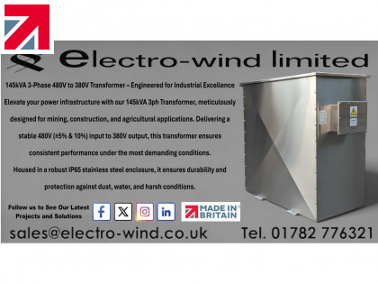 Elevate your power infrastructure with our 145kVA 3-Phase 480V to 380V Transformer